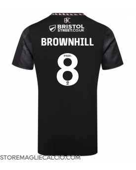 Burnley Josh Brownhill #8 Maglia Gara Trasferta Repliche 2024-25 Maniche Corte